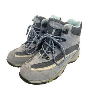 L.L. Bean Suede Waterproof Hiking Boots Womens Size 7.5 Light Blue